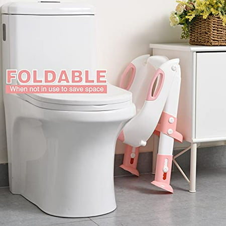 Siège D/'Apprentissage Entraîneur De Bébé Enfants Siège De Toilette Échelle Avec Marches Siège De Formation Pour Échelle Avec Coussin Doux Échelle De Toilette Avec Marches Pour Garçons Et Filles